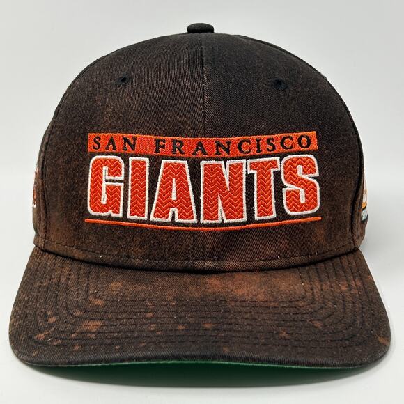 Nike San Francisco SF Giants Hat Baseball Cap Script Spellout Snapback MLB Black - Picture 9 of 9